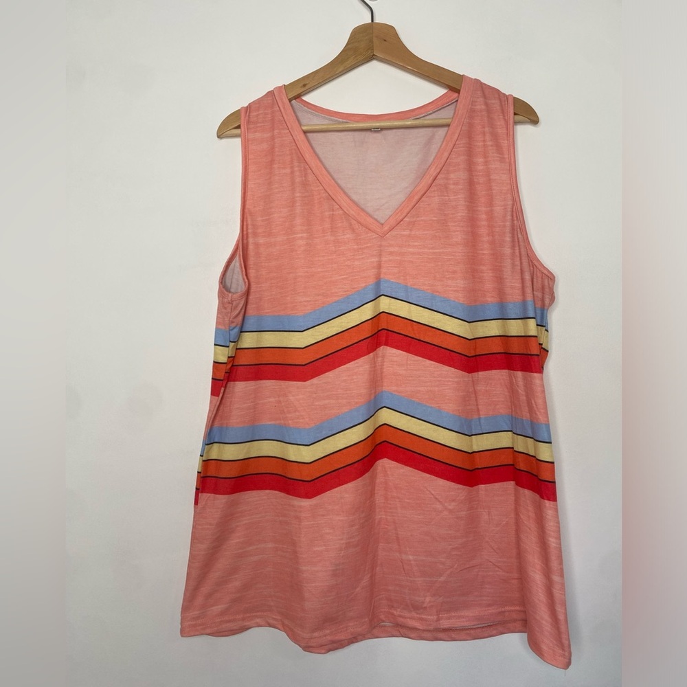 Women’s V-Neck Tank, Size 2XL